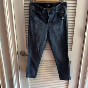 Democracy Blue Denim Slim Fit Ab Solution Jeans with Brass Button